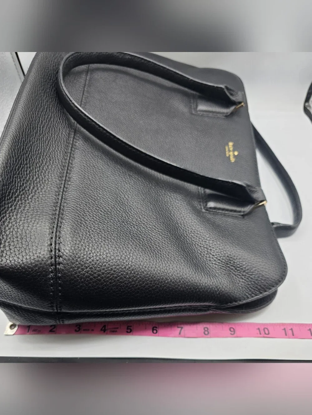 kate spade Black Leather Laptop Bag Tote With  Floral Laptop Tote Bag.